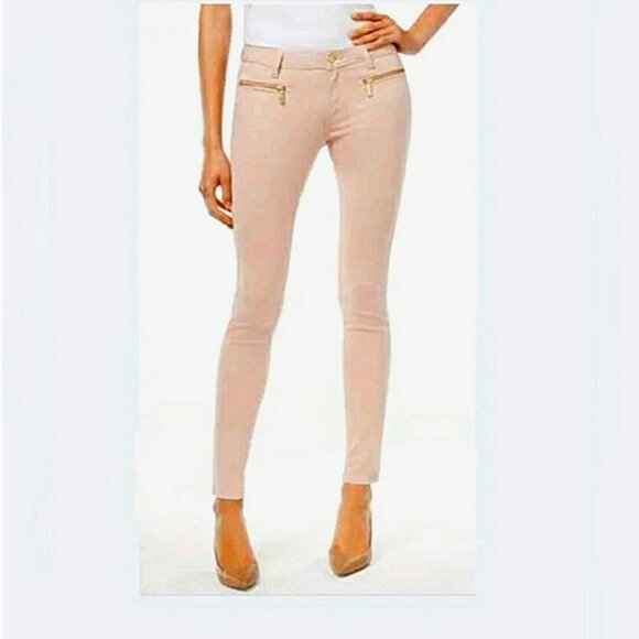 Michael Kors Pink Jeans Gold‎ Izzy Skinny 4 - Picture 1 of 10